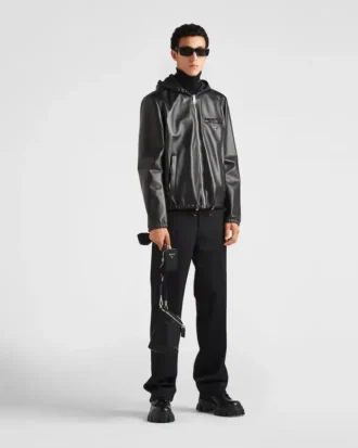 Αναστρέψιμο μπουφάν Blouson από Nappa και Re-Nylon