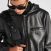 Αναστρέψιμο μπουφάν Blouson από Nappa και Re-Nylon Αναστρέψιμο μπουφάν Blouson από Nappa και Re-Nylon