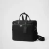 Χαρτοφύλακας από Re-Nylon και δέρμα Saffiano