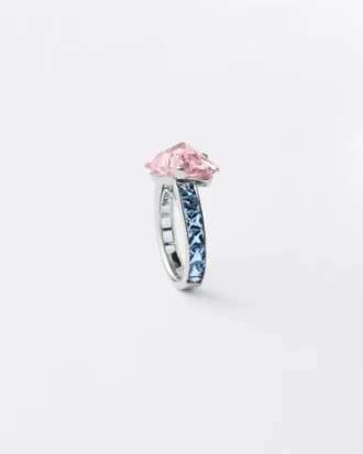 Δαχτυλίδι Couleur Vivante Solitaire – Λευκόχρυσο με μοργκανίτη και ακουαμαρίνα