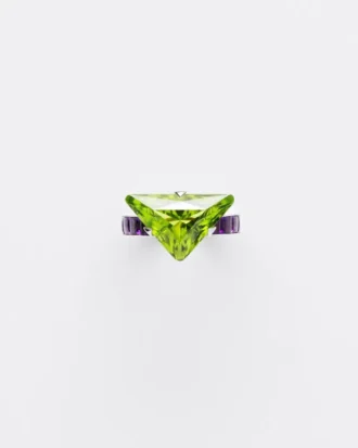 Δαχτυλίδι Couleur Vivante Solitaire – Λευκόχρυσο με περίδοτο και αμέθυστο