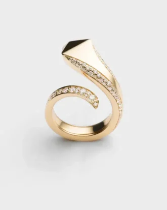 Δαχτυλίδι Eternal Gold Snake σε κίτρινο χρυσό και διαμάντια