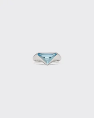 Δαχτυλίδι με λογότυπο Swiss Blue Topaz