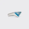 Δαχτυλίδι με λογότυπο Swiss Blue Topaz Δαχτυλίδι με λογότυπο Swiss Blue Topaz
