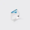 Δαχτυλίδι με λογότυπο Swiss Blue Topaz Δαχτυλίδι με λογότυπο Swiss Blue Topaz