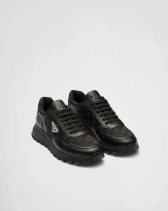 Δερμάτινα και Re-Nylon High-Top Sneakers