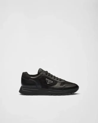 Δερμάτινα και Re-Nylon High-Top Sneakers
