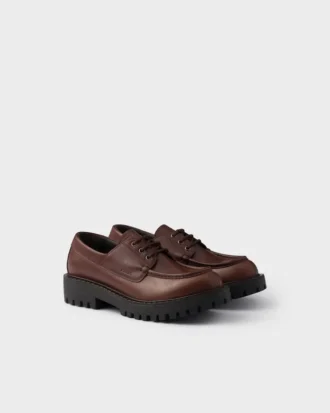 Δερμάτινα Loafers με κορδόνια