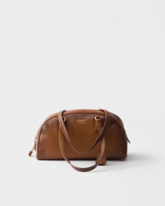 Δερμάτινη τσάντα Prada Bowling Medium με χερούλι