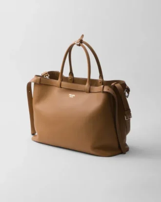 Δερμάτινη τσάντα Prada Buckle με διπλή ζώνη