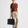 Δερμάτινη τσάντα Prada Buckle με διπλή ζώνη Δερμάτινη τσάντα Prada Buckle με διπλή ζώνη