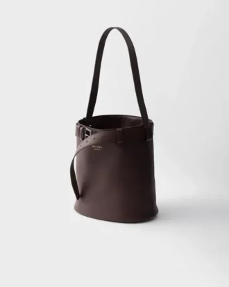 Δερμάτινη τσάντα Prada Buckle με ζώνη