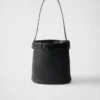 Δερμάτινη τσάντα Prada Buckle με ζώνη