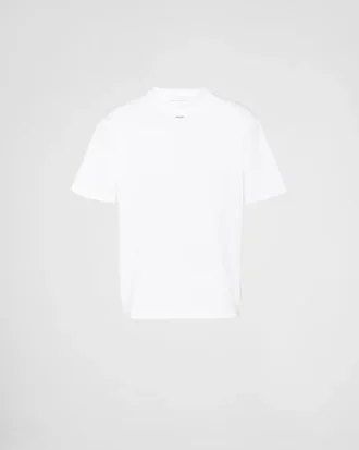 Ελαστικό βαμβακερό T-shirt με λογότυπο