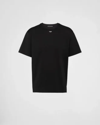 Ελαστικό βαμβακερό T-shirt με λογότυπο