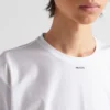 Ελαστικό βαμβακερό T-shirt με λογότυπο Ελαστικό βαμβακερό T-shirt με λογότυπο