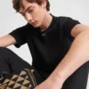 Ελαστικό βαμβακερό T-shirt με λογότυπο Ελαστικό βαμβακερό T-shirt με λογότυπο