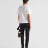 Ελαστικό βαμβακερό T-shirt με λογότυπο Ελαστικό βαμβακερό T-shirt με λογότυπο