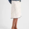 Φούστα από πονζέ με floral print Φούστα από πονζέ με floral print