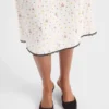 Φούστα από πονζέ με floral print Φούστα από πονζέ με floral print