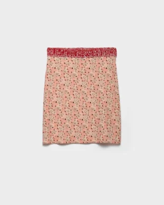 Φούστα από ζορζέ με floral print