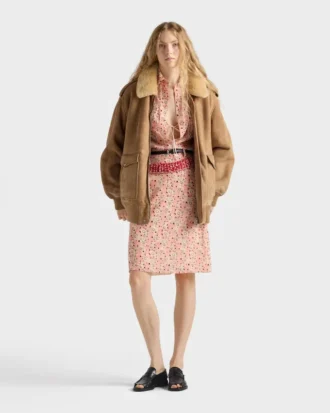 Φούστα από ζορζέ με floral print