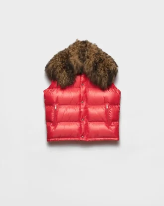 Γιλέκο από Re-Nylon και Shearling Γιλέκο από Re-Nylon και Shearling