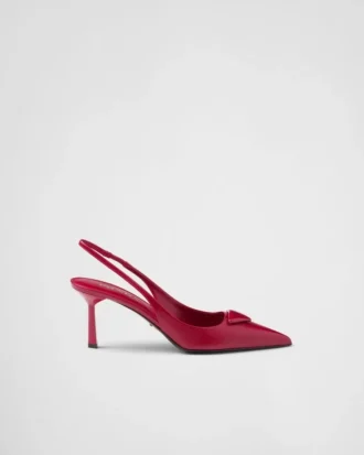 Γόβες Slingback από δέρμα Saffiano