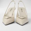Γόβες Slingback από δέρμα Saffiano Γόβες Slingback από δέρμα Saffiano