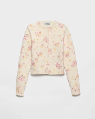 Καρδιγκάν από μαλλί με floral print
