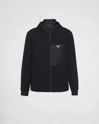 Καρδιγκάν από τεχνικό βαμβάκι και Re-Nylon