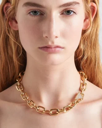 Κολιέ Eternal Gold Chain σε κίτρινο χρυσό με διαμάντια