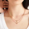 Κολιέ Eternal Gold σε ροζ χρυσό με μενταγιόν Nano Triangle Κολιέ Eternal Gold σε ροζ χρυσό με μενταγιόν Nano Triangle