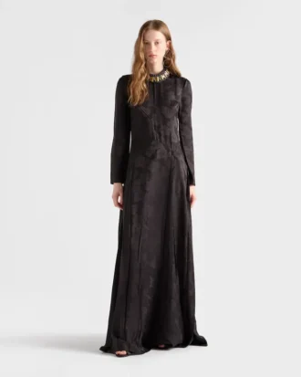 Μακρύ φόρεμα Primula Jacquard