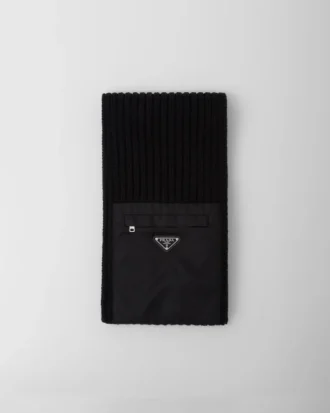 Μαλλί κασκόλ με τσέπη από Re-Nylon Gabardine