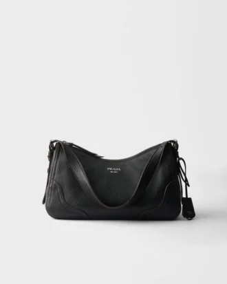 Μεγάλη δερμάτινη τσάντα ώμου Prada Aimae