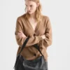 Μεγάλη δερμάτινη τσάντα ώμου Prada Aimae Μεγάλη δερμάτινη τσάντα ώμου Prada Aimae