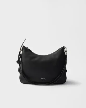 Μεγάλη δερμάτινη τσάντα ώμου Prada Fold