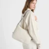 Μεγάλη δερμάτινη τσάντα ώμου Prada Fold Μεγάλη δερμάτινη τσάντα ώμου Prada Fold