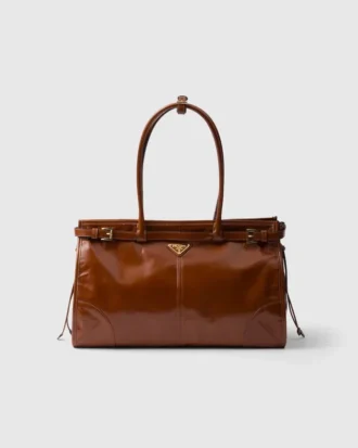 Μεγάλη δερμάτινη τσάντα Prada Bonnie