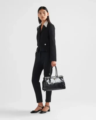 Μεγάλη δερμάτινη τσάντα Prada Bonnie