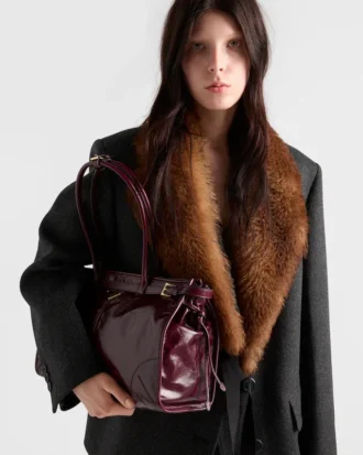 Μεγάλη δερμάτινη τσάντα Prada Bonnie