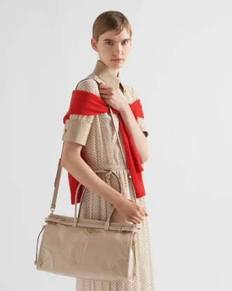 Μεγάλη δερμάτινη τσάντα Prada Bonnie