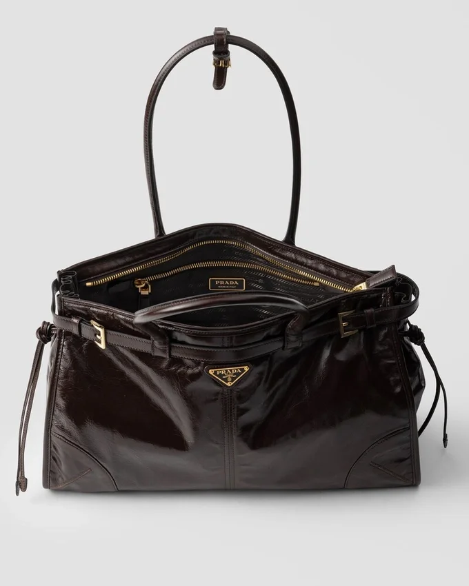 Μεγάλη δερμάτινη τσάντα Prada Bonnie Μεγάλη δερμάτινη τσάντα Prada Bonnie
