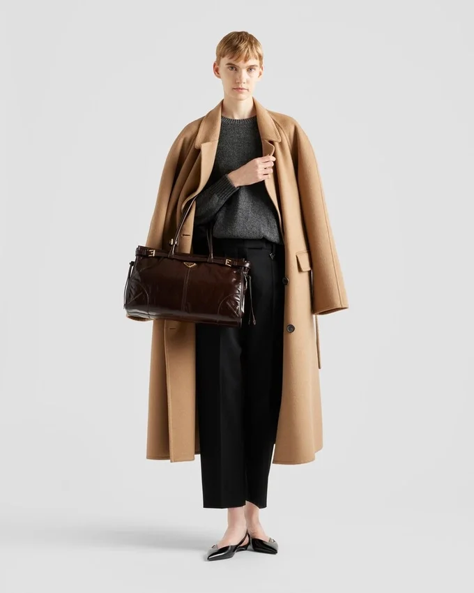 Μεγάλη δερμάτινη τσάντα Prada Bonnie Μεγάλη δερμάτινη τσάντα Prada Bonnie