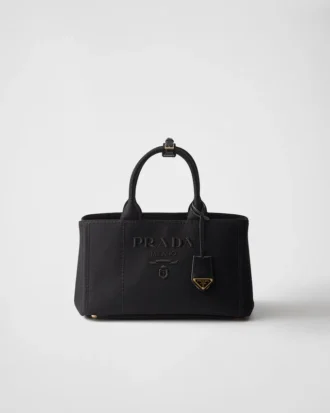 Μεγάλη τσάντα από βαμβακερό καμβά Prada Jardiniare