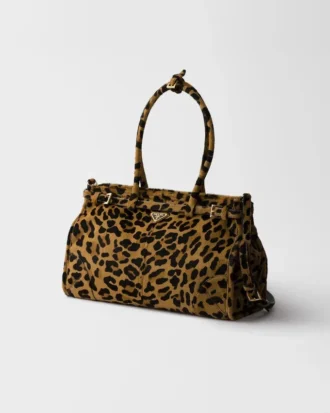 Μεγάλη τσάντα χειρός Prada Bonnie από δέρμα με τύπωμα