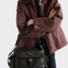 Μεγάλη τσάντα ώμου Prada Explore από δέρμα Nappa με πτερύγιο Μεγάλη τσάντα ώμου Prada Explore από δέρμα Nappa με πτερύγιο