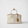 Μεγάλη τσάντα Prada Jardiniare από μείγμα λινού Μεγάλη τσάντα Prada Jardiniare από μείγμα λινού