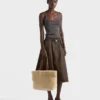 Μεγάλη τσάντα tote από shearling Μεγάλη τσάντα tote από shearling